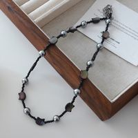 Elegant Retro Geometric Natural Stone Freshwater Pearl Copper Women's Bracelets Necklace sku image 71