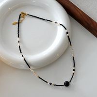 Elegant Retro Geometric Natural Stone Freshwater Pearl Copper Women's Bracelets Necklace sku image 55