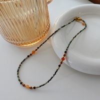 Elegant Retro Geometric Natural Stone Freshwater Pearl Copper Women's Bracelets Necklace sku image 21