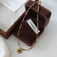 Elegant Retro Geometric Natural Stone Freshwater Pearl Copper Women's Bracelets Necklace sku image 56