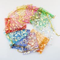 Casual Simple Style Heart Shape Organza Jewelry Packaging Bags main image 1