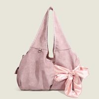 Women's Large Pu Leather Solid Color Streetwear Bowknot Magnetic Buckle Shoulder Bag main image 6