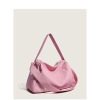 Femmes Grande Faux Cuir Couleur Unie De Base Style Classique Carré Fermeture Éclair Sac De Voyage main image 7