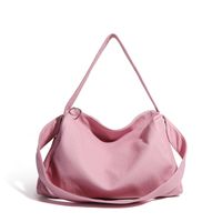 Femmes Grande Faux Cuir Couleur Unie De Base Style Classique Carré Fermeture Éclair Sac De Voyage main image 8