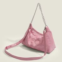 Women's Medium Pu Leather Solid Color Streetwear Square Zipper Underarm Bag main image 5