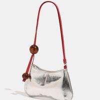 Women's Small Pu Leather Solid Color Streetwear Zipper Underarm Bag sku image 1