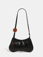 Women's Small Pu Leather Solid Color Streetwear Zipper Underarm Bag sku image 2