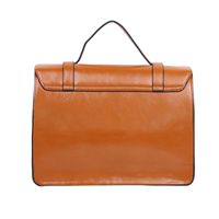 Women's Medium Pu Leather Solid Color Vintage Style Preppy Style Lock Clasp Shoulder Bag main image 3