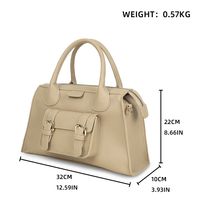 Women's Large Pu Leather Solid Color Elegant Classic Style Zipper Crossbody Bag main image 2