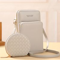 Women's Small Pu Leather Solid Color Basic Classic Style Zipper Phone Wallets sku image 6