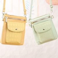 Women's Small Pu Leather Solid Color Lingge Classic Style Zipper Phone Wallets main image 1