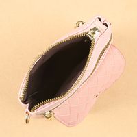 Women's Small Pu Leather Solid Color Lingge Classic Style Zipper Phone Wallets main image 7