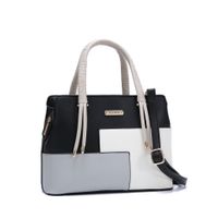 Women's Medium Pu Leather Color Block Vintage Style Classic Style Zipper Handbag sku image 4
