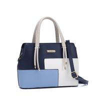 Women's Medium Pu Leather Color Block Vintage Style Classic Style Zipper Handbag sku image 3