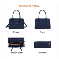 Women's Medium Pu Leather Solid Color Elegant Classic Style Zipper Shoulder Bag main image 3