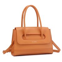 Women's Medium Pu Leather Solid Color Elegant Classic Style Zipper Shoulder Bag sku image 1