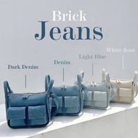 Women's Small Denim Solid Color Classic Style Streetwear Zipper Crossbody Bag main image video
