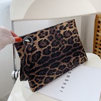 Women's Small Pu Leather Cows Zebra Leopard Vintage Style Classic Style Square Zipper Clutch Bag main image 2