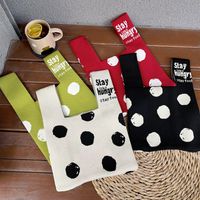 Women's Medium Polyester Letter Polka Dots Vintage Style Classic Style Open Shopping Bags main image 4