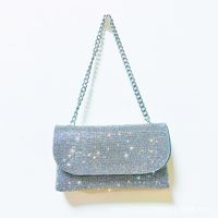 Women's Small Pu Leather Solid Color Elegant Sexy Square Magnetic Buckle Evening Bag sku image 1