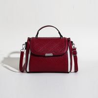 Femmes Petit Faux Cuir Couleur Unie Lingge Style Vintage Style Classique Boucle Magnétique Sac Bandoulière main image 1