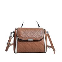 Women's Small Pu Leather Solid Color Lingge Vintage Style Classic Style Magnetic Buckle Crossbody Bag main image 2