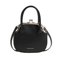 Women's Medium Pu Leather Solid Color Vintage Style Classic Style Buckle Dome Bag main image 3