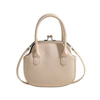 Women's Medium Pu Leather Solid Color Vintage Style Classic Style Buckle Dome Bag sku image 1