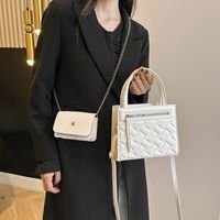 Women's Small Pu Leather Solid Color Vintage Style Classic Style Zipper Crossbody Bag main image 4