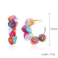 1 Pair Lady Ethnic Style Classic Style Irregular Flower Artificial Crystal Cloth Drop Earrings sku image 13