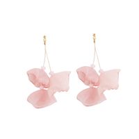 1 Pair Lady Ethnic Style Classic Style Irregular Flower Artificial Crystal Cloth Drop Earrings sku image 4
