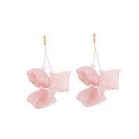 1 Par Señora Estilo Étnico Estilo Clásico Irregular Flor Cristal Artificial Tela Pendientes De Gota sku image 4