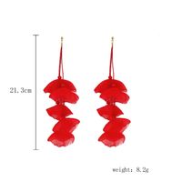 1 Pair Lady Ethnic Style Classic Style Irregular Flower Artificial Crystal Cloth Drop Earrings sku image 8