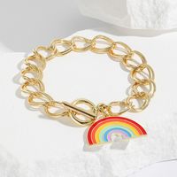 Basic Modern Style Classic Style Rainbow Heart Shape Turquoise Stone Beaded Unisex Bracelets main image 3