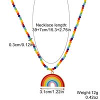 Basic Modern Style Classic Style Rainbow Heart Shape Turquoise Stone Beaded Unisex Bracelets sku image 19
