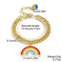 Basic Modern Style Classic Style Rainbow Heart Shape Turquoise Stone Beaded Unisex Bracelets sku image 5