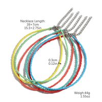 Großhandel Schmuck Basic Vintage-Stil Klassischer Stil Geometrisch Saatperle Perlen Halskette sku image 1