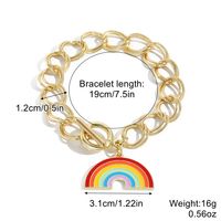 Basic Modern Style Classic Style Rainbow Heart Shape Turquoise Stone Beaded Unisex Bracelets sku image 6