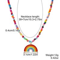 Basic Modern Style Classic Style Rainbow Heart Shape Turquoise Stone Beaded Unisex Bracelets sku image 7