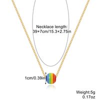 Basic Modern Style Classic Style Rainbow Heart Shape Turquoise Stone Beaded Unisex Bracelets sku image 2