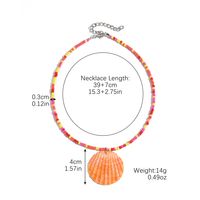 Casual Beach Shell Fish Tail Seed Bead Shell Polishing Women's Pendant Necklace sku image 1