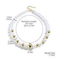 Wholesale Jewelry Elegant Lady Streetwear Geometric Heart Shape Arylic Imitation Pearl Beaded Pendant Necklace sku image 5