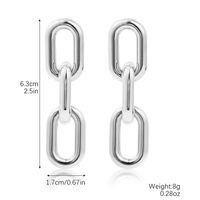 1 Pair Basic Modern Style Classic Style Geometric Solid Color Plating 304 Stainless Steel Arylic Drop Earrings sku image 2