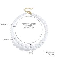 Wholesale Jewelry Elegant Lady Streetwear Geometric Heart Shape Arylic Imitation Pearl Beaded Pendant Necklace main image 2