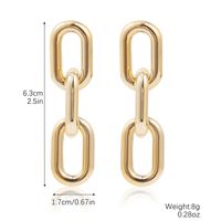 1 Pair Basic Modern Style Classic Style Geometric Solid Color Plating 304 Stainless Steel Arylic Drop Earrings sku image 3