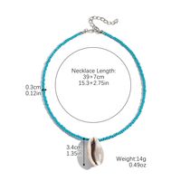 Wholesale Jewelry IG Style Modern Style Classic Style Scallop Conch Fish Tail Glass Seed Bead Pendant Necklace sku image 6