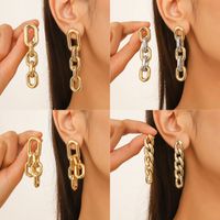 1 Pair Basic Modern Style Classic Style Geometric Solid Color Plating 304 Stainless Steel Arylic Drop Earrings main image 5