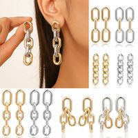 1 Pair Basic Modern Style Classic Style Geometric Solid Color Plating 304 Stainless Steel Arylic Drop Earrings main image 1
