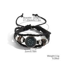 Modern Style Cool Style Oval Pu Leather Inlay Turquoise Men's Bracelets sku image 5