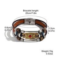 Modern Style Cool Style Oval Pu Leather Inlay Turquoise Men's Bracelets sku image 8